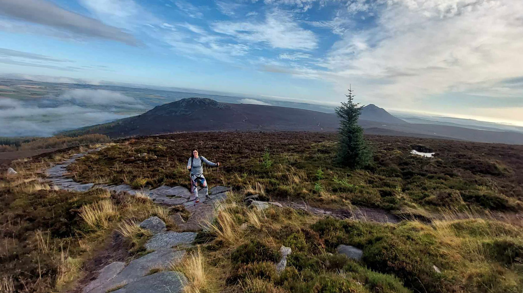 walking on Bennachie Aberdeenshire